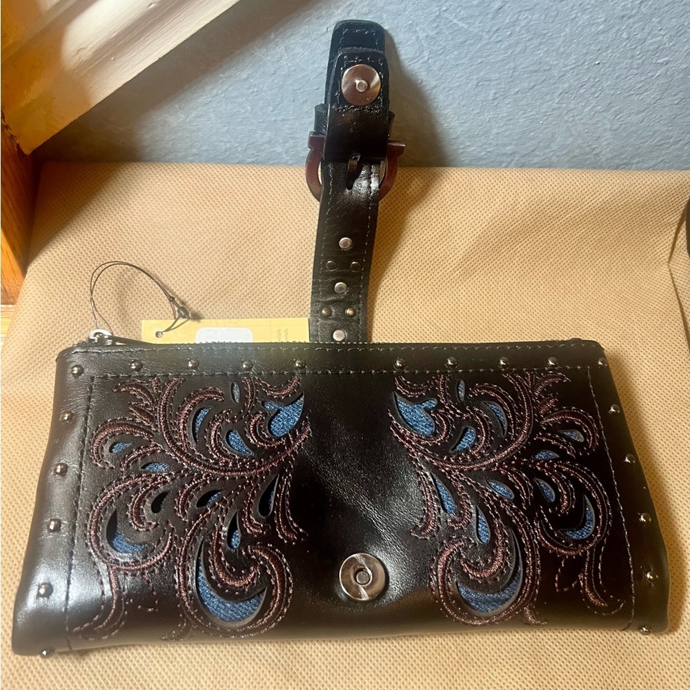 NWT Patricia Nash Annesley Luxe Ranch Leather Wallet/Wristlet - Picture 4 of 6